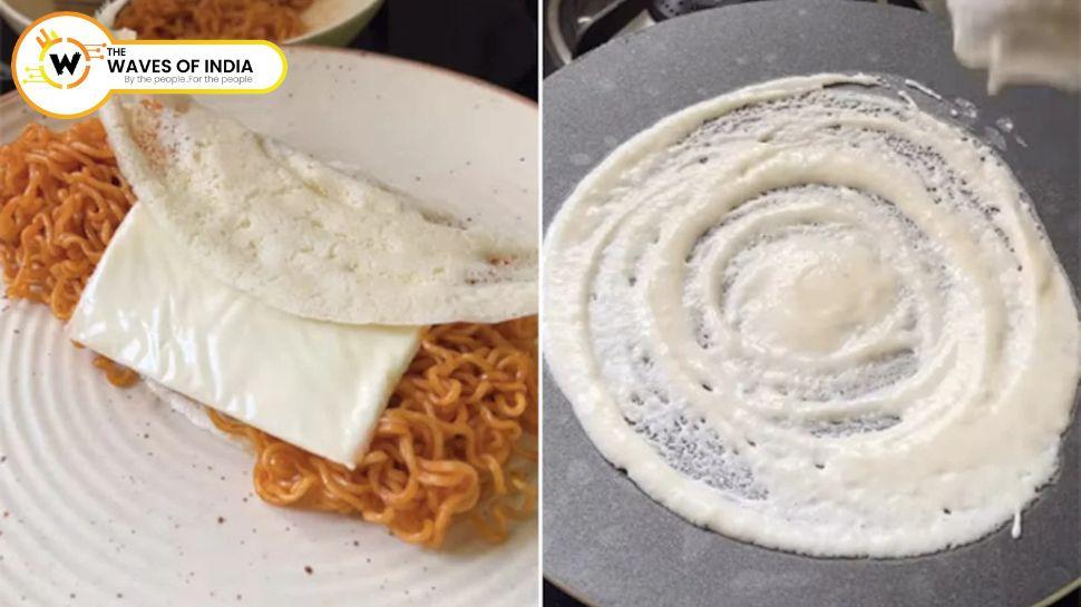 कोरियाई डोसा विद नूडल्स ने इंटरनेट पर मचाई 'तबाही', लोग बोले- कोई तो रोक लो